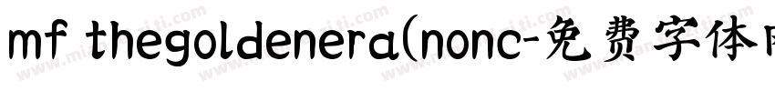 mf thegoldenera(nonc字体转换